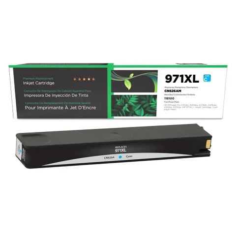 Clover Technologies Group, LLC Remanufactured High Yield Cyan Ink Cartridge (Alternative for HP CN626AM 971XL) (6600 Yield)
