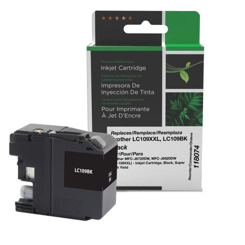 Clover Technologies Group, LLC Remanufactured Super High Yield Black Ink Cartridge (Alternative for Brother LC109BK) (2400 Yield)
