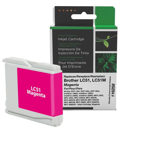 Clover Technologies Group, LLC Remanufactured Magenta Ink Cartridge (Alternative for Brother LC51M) (400 Yield)