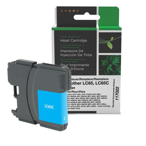 Clover Technologies Group, LLC Remanufactured High Yield Cyan Ink Cartridge (Alternative for Brother LC61C LC65C) (750 Yield)