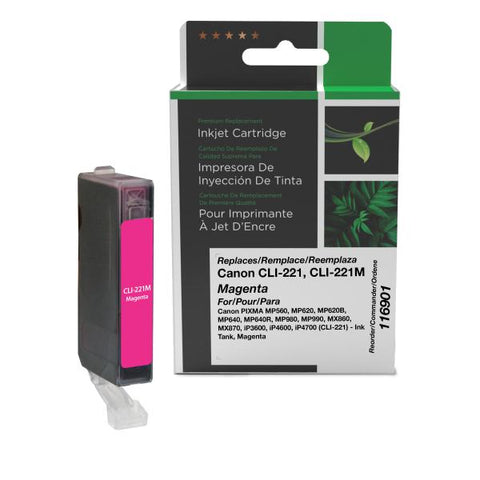 Clover Technologies Group, LLC Remanufactured Magenta Ink Tank (Alternative for Canon 2948B001 CLI-221M) (530 Yield)