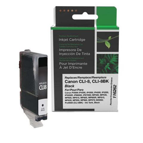 Clover Technologies Group, LLC Remanufactured Black Ink Tank (Alternative for Canon 0620B002 CLI-8BK) (412 Yield)