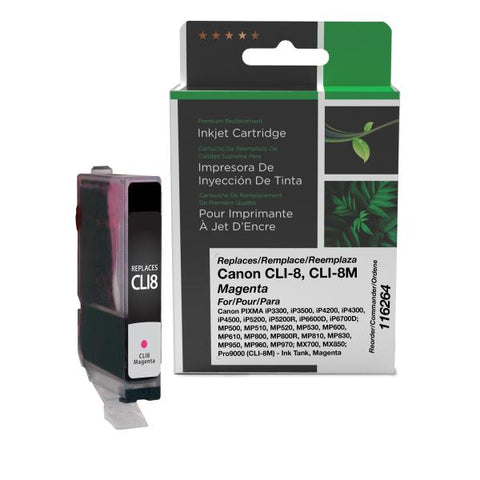 Clover Technologies Group, LLC Remanufactured Magenta Ink Tank (Alternative for Canon 0622B002 CLI-8M) (498 Yield)