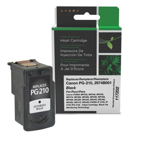 Clover Technologies Group, LLC Remanufactured Black Ink Cartridge (Alternative for Canon 2974B001 PG-210) (220 Yield)