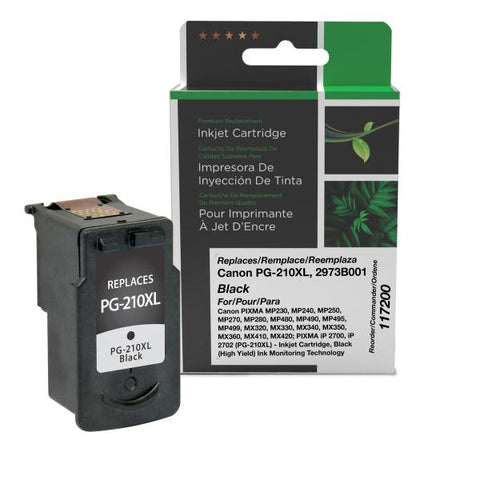 Clover Technologies Group, LLC Remanufactured High Yield Black Ink Cartridge (Alternative for Canon 2973B001 PG-210XL) (401 Yield)