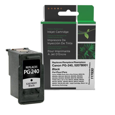 Clover Technologies Group, LLC Remanufactured Black Ink Cartridge (Alternative for Canon 5207B001 PG-240) (180 Yield)