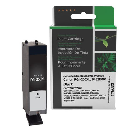 Clover Technologies Group, LLC Remanufactured High Yield Black Ink Cartridge (Alternative for Canon 6432B001 PGI-250XL) (500 Yield)