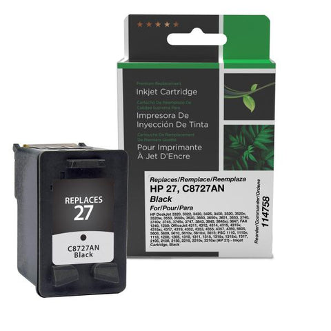 Clover Technologies Group, LLC Remanufactured Black Ink Cartridge (Alternative for HP C8727AN 27) (220 Yield)