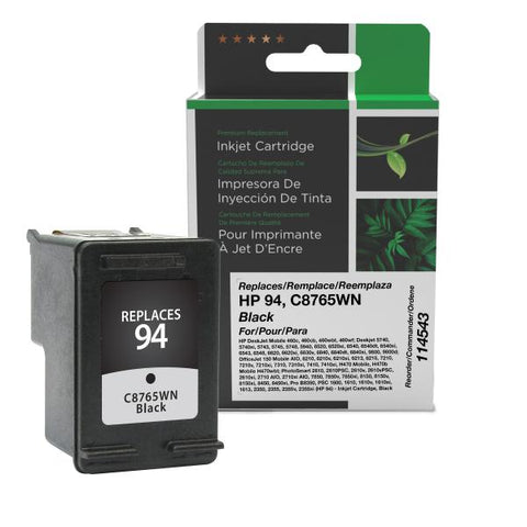 Clover Technologies Group, LLC Remanufactured Black Ink Cartridge (Alternative for HP C8765WN 94) (480 Yield)
