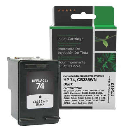 Clover Technologies Group, LLC Remanufactured Black Ink Cartridge (Alternative for HP CB335WN 74) (200 Yield)