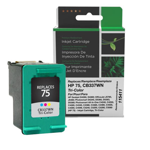 Clover Technologies Group, LLC Remanufactured Tri-Color Ink Cartridge (Alternative for HP CB337WN 75) (170 Yield)